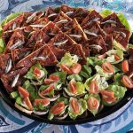 Provencale pissaladiere with dried tomato and boquerones